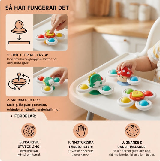 Snurrisar för Barn - 3 Pack